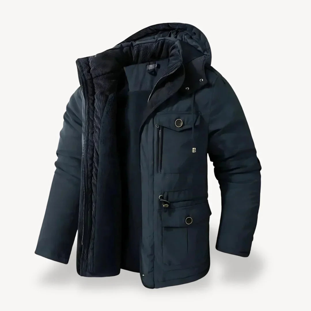 Heren Winterparka Waterdicht Met Bontvoering 5