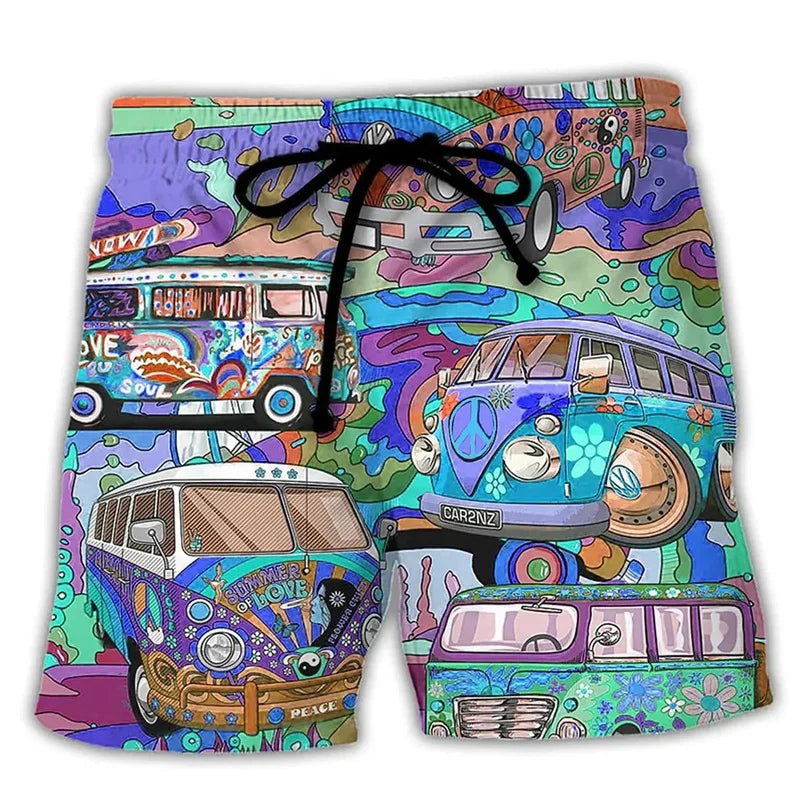 Heren Zwemshort Graffiti Print Voor Zomerse Activiteiten 8