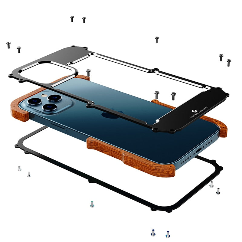 Heren iPhone Hoesje Houten Design voor iPhone 12, 13 en 14 3