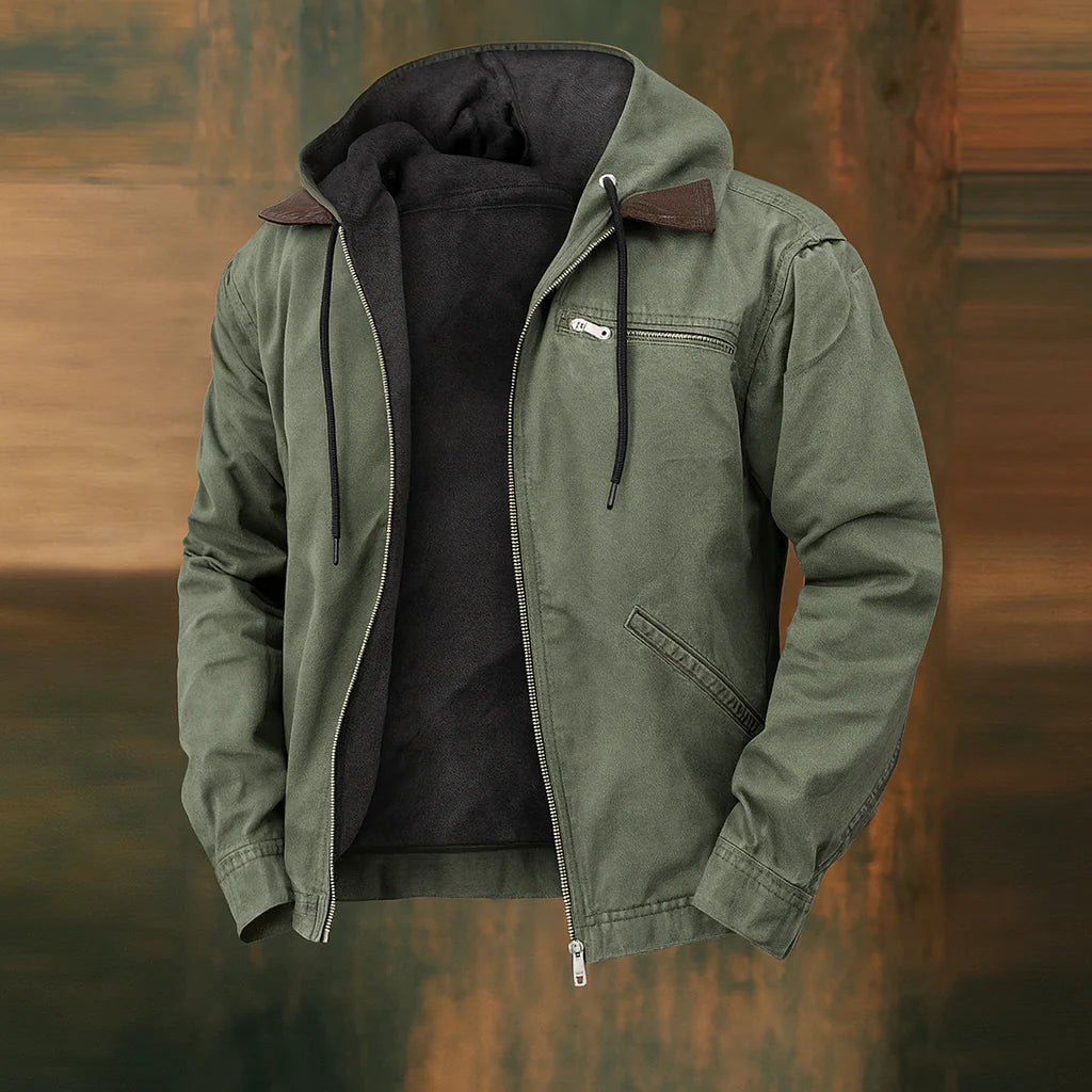 Heren winterjas met capuchon, moderne outdoorjas 3