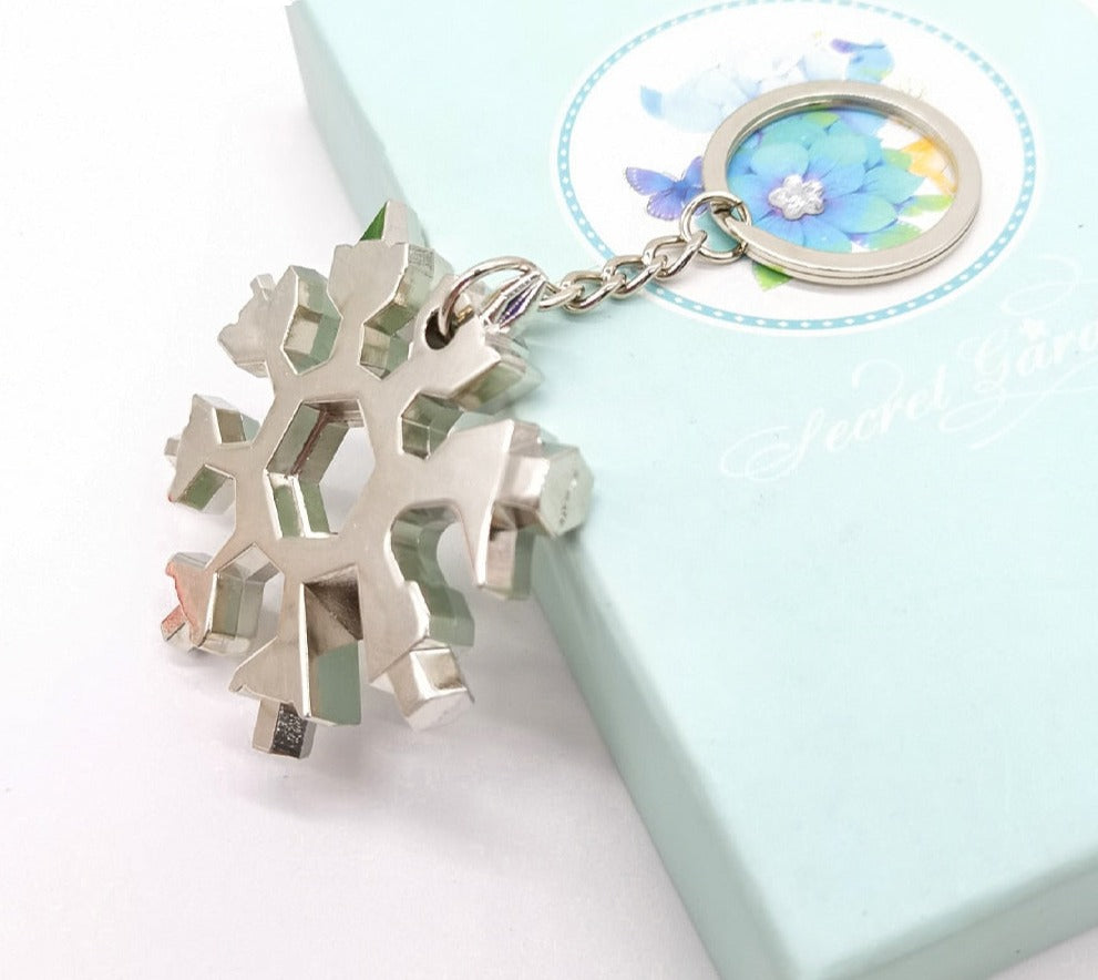 18-in-1 Schroevendraaier Sneeuwvlok Sleutelhanger