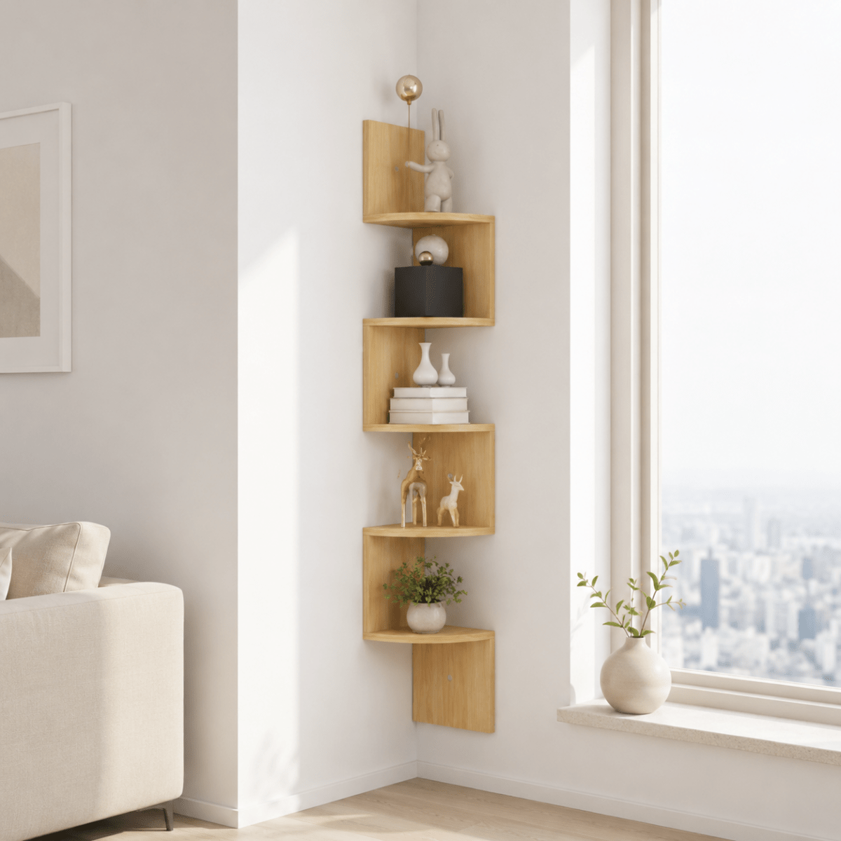 Hoekwandplank Modern Design voor Ruimtebesparende Opslag 2