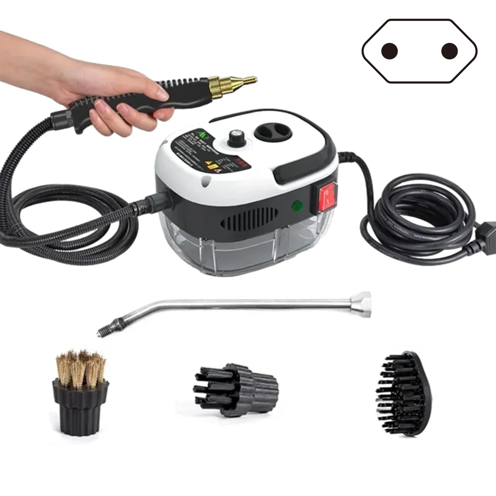 Hogedruk Stoomreiniger 2500 W met 6 Niveaus voor Krachtige Reiniging 0