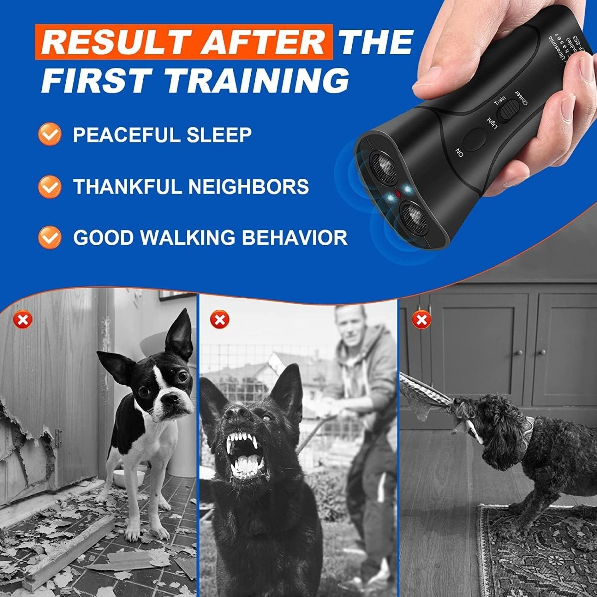 Hond Blafstopper Ultrasoon Draagbaar 2
