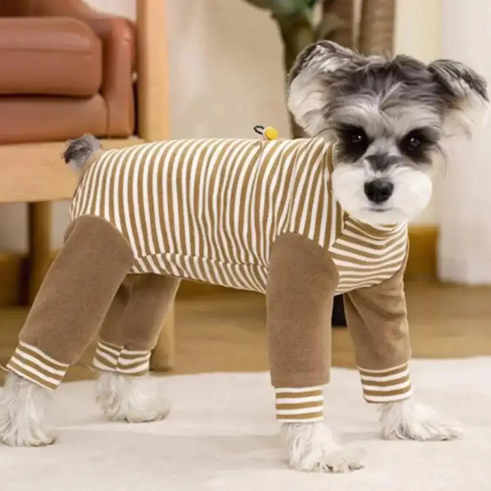 Honden Herstelpak Lange Mouwen Gestreept Pyjama-Stijl 1