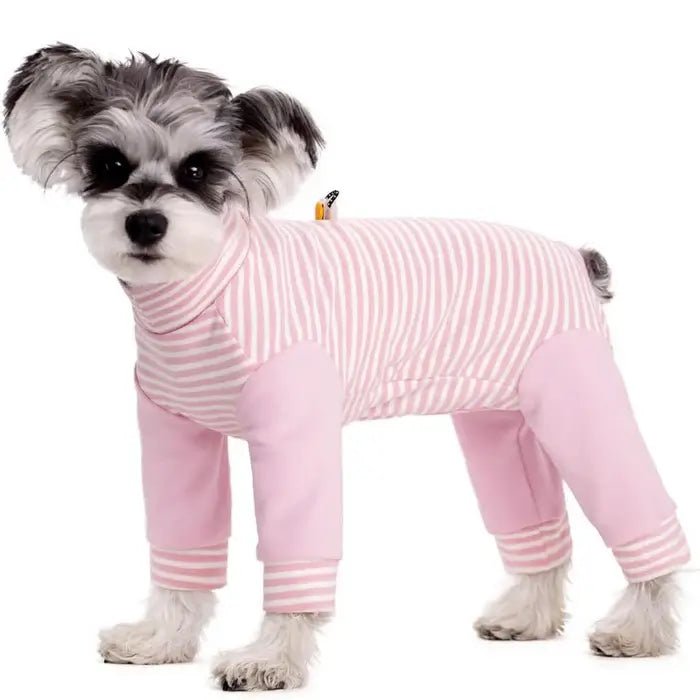 Honden Herstelpak Lange Mouwen Gestreept Pyjama-Stijl 7