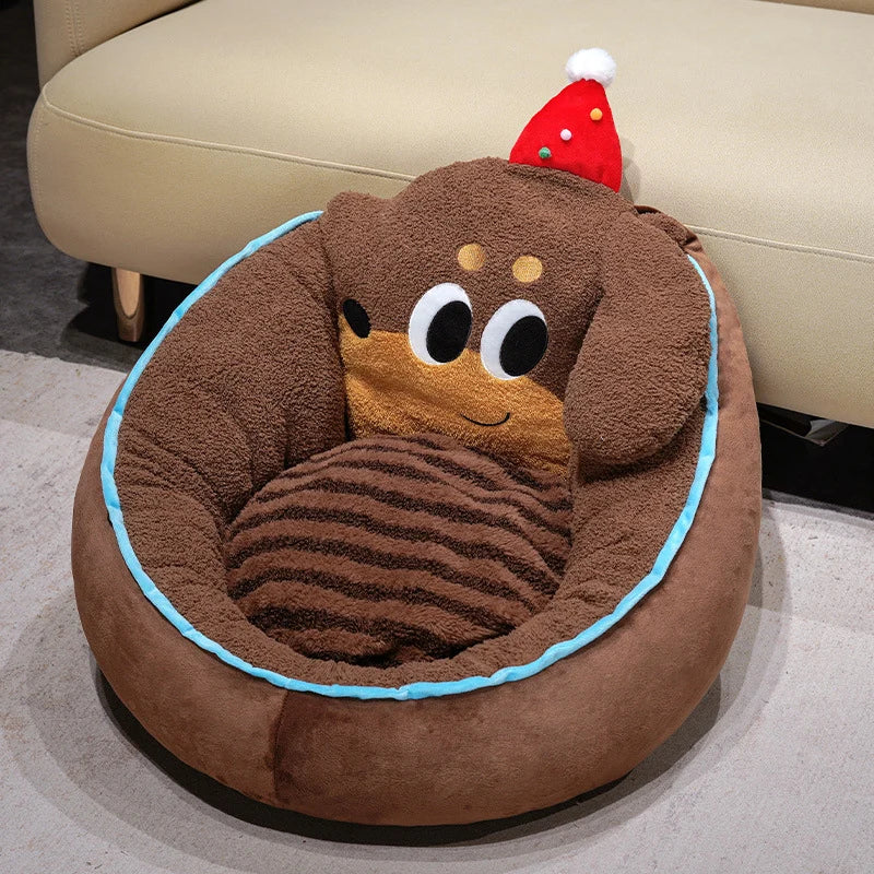 Hondenmand Pluche Knuffelnest voor Kleine Honden en Katten 0