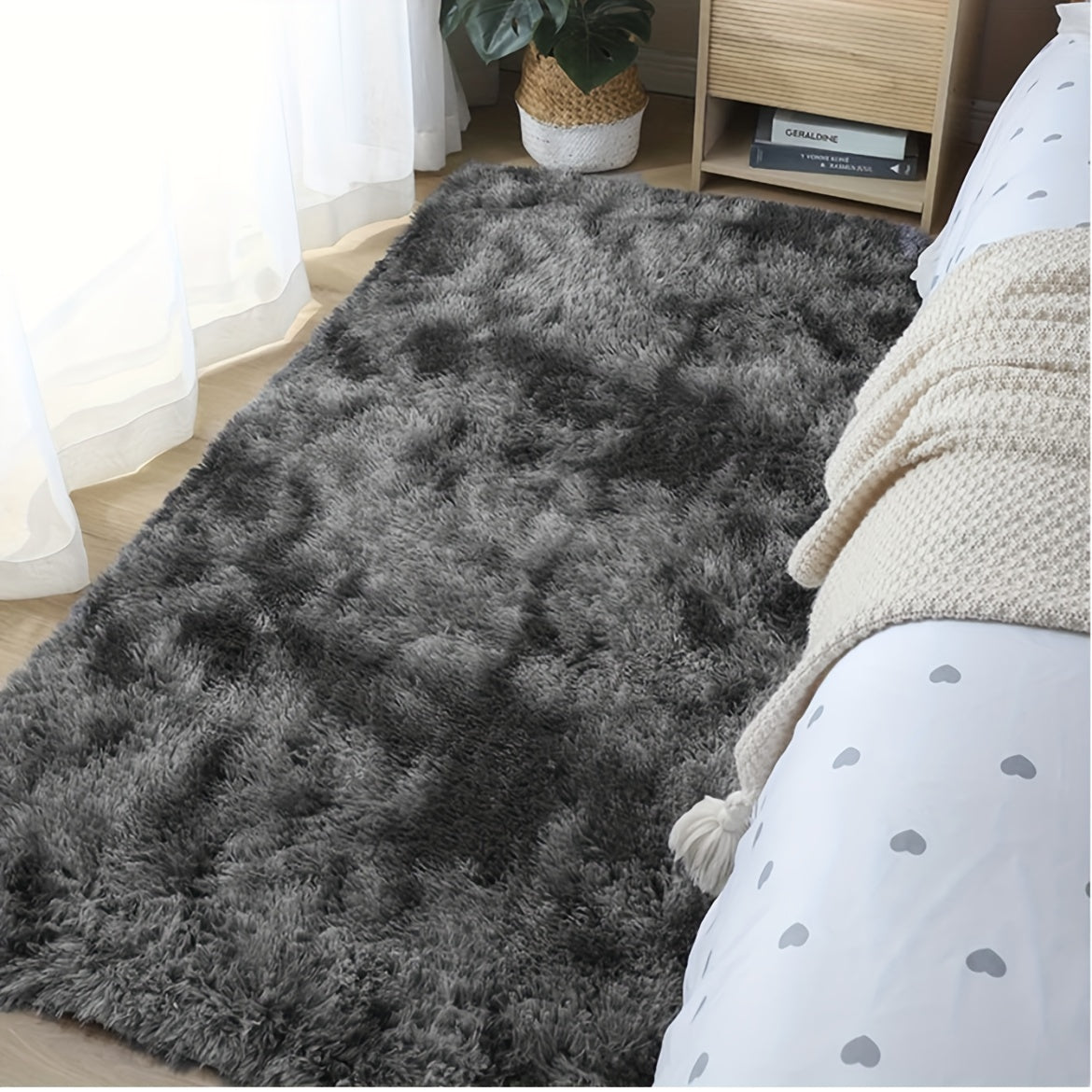 Hoogpolig Vloerkleed 200x300 voor Woonkamer en Slaapkamer Shaggy Stijl 2
