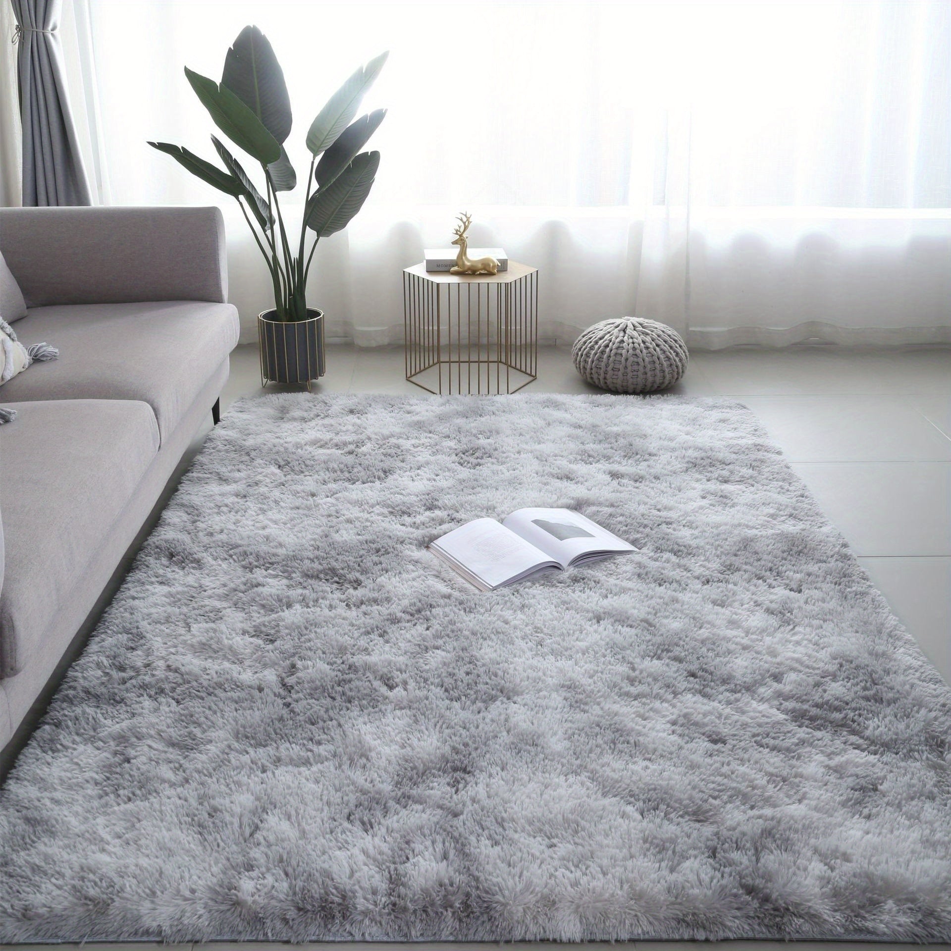 Hoogpolig Vloerkleed 200x300 voor Woonkamer en Slaapkamer Shaggy Stijl 8