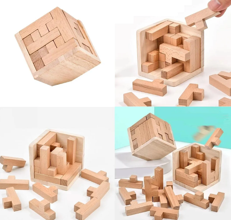 Houten Driehoekige Puzzel Spel voor Kinderen en Volwassenen 3