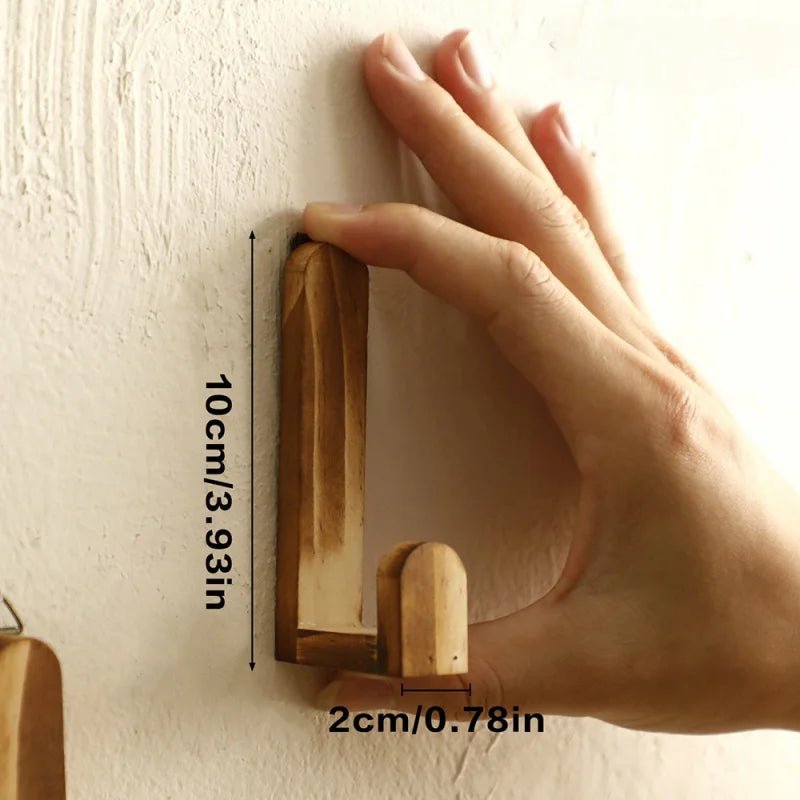 Houten Haakrek Set van 4 voor Wandorganisatie 4
