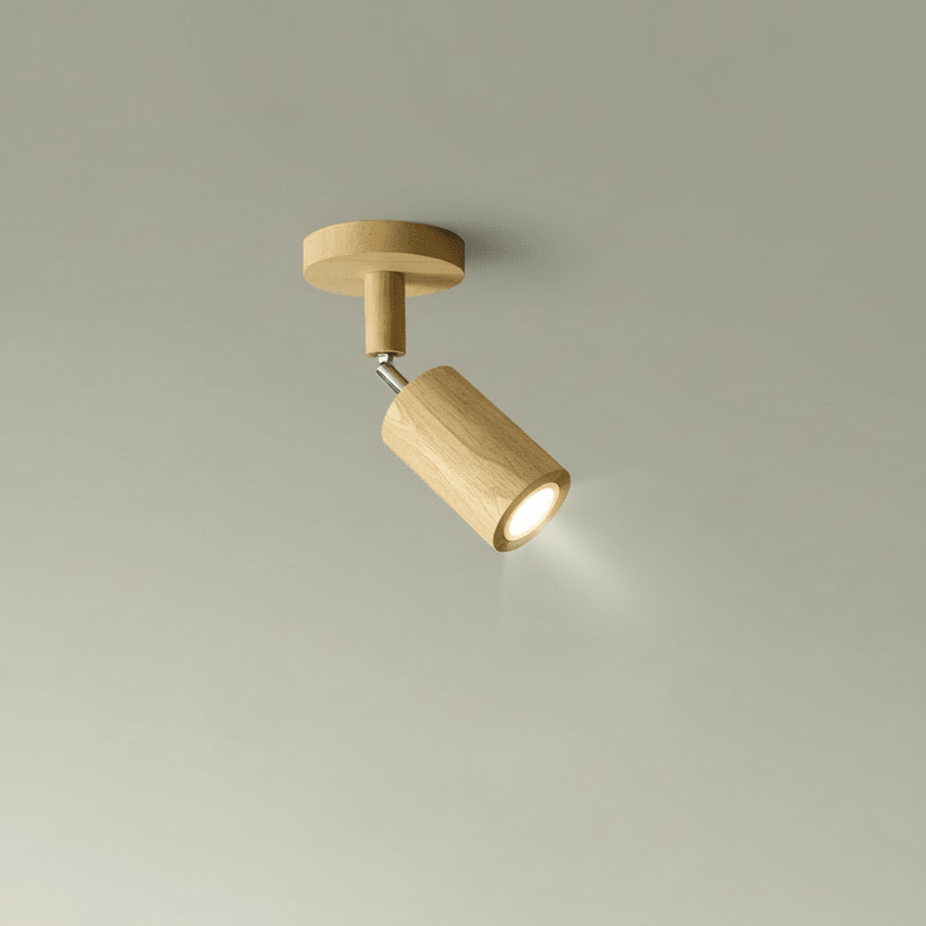Houten LED Plafondlamp Minimalistisch Verstelbaar 1