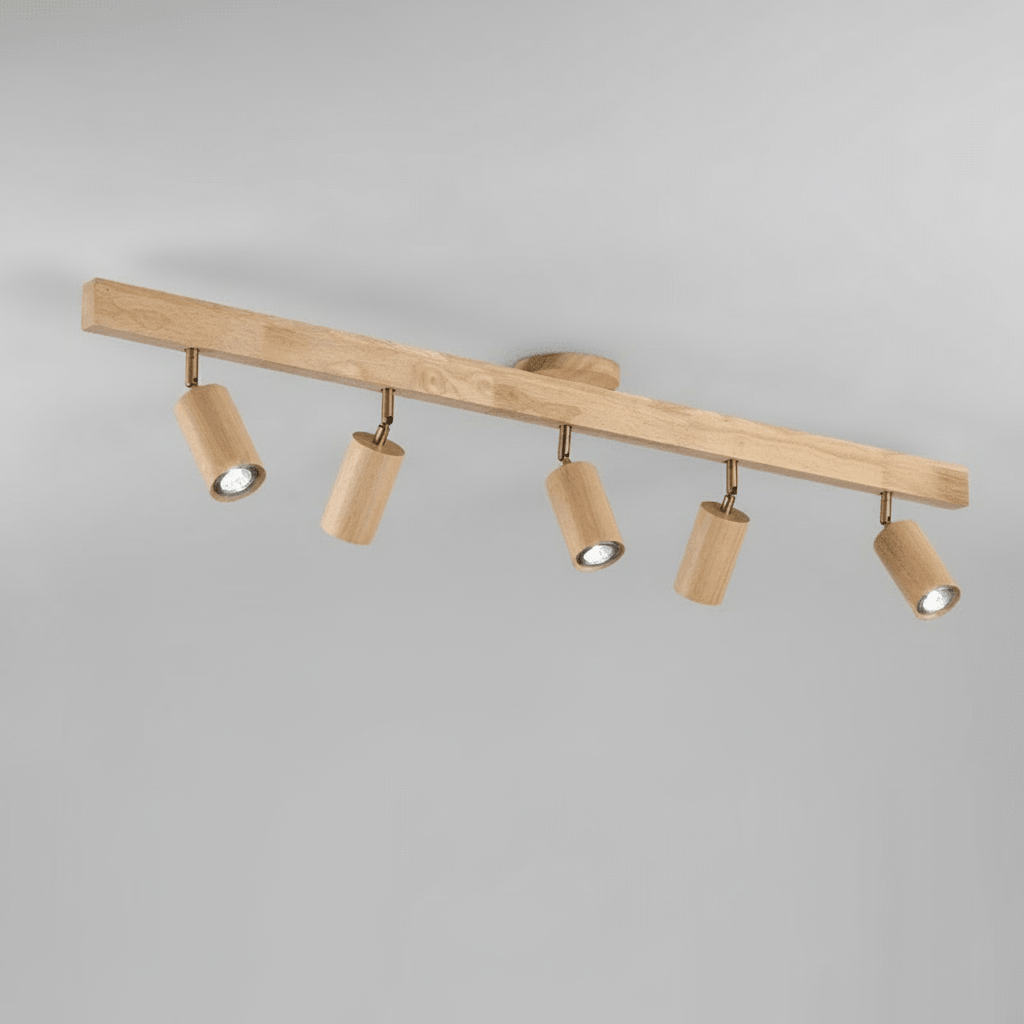 Houten LED Plafondlamp Minimalistisch Verstelbaar 14