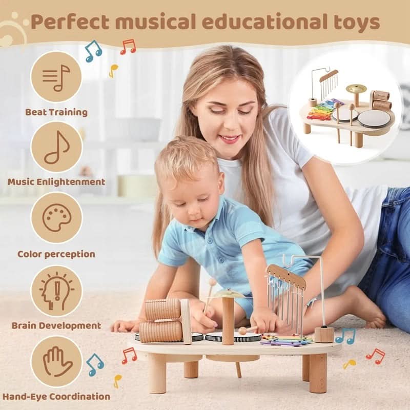 Houten Muziekspeelgoed Set voor Baby's vanaf 12 maanden 3