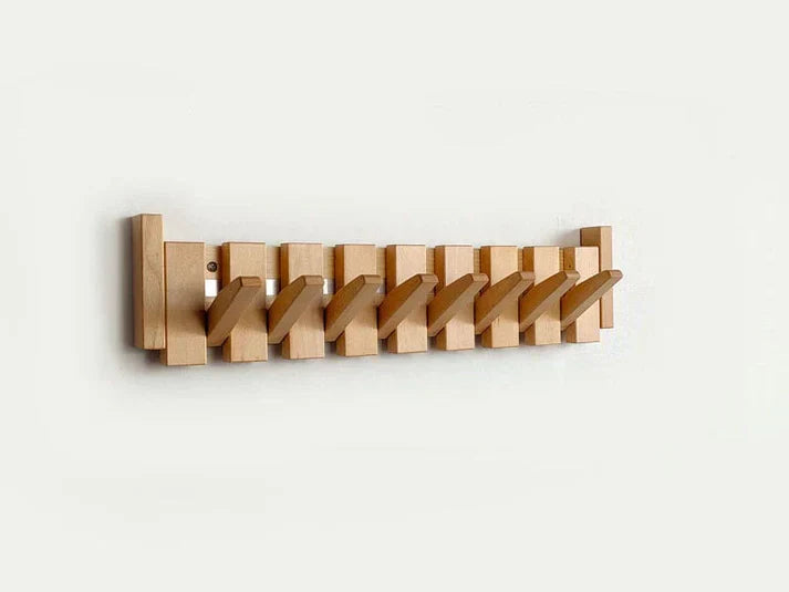 Houten Staande Kapstok Pianovormig Ontwerp met 4, 6 of 8 Kapstokhaken 6