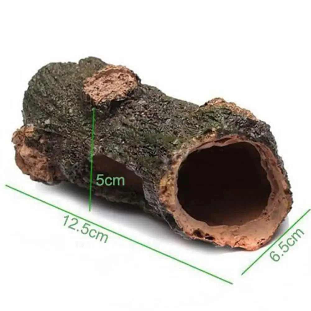 Houten Tunnel Ornament voor Vissen en Garnalen in Aquarium 1