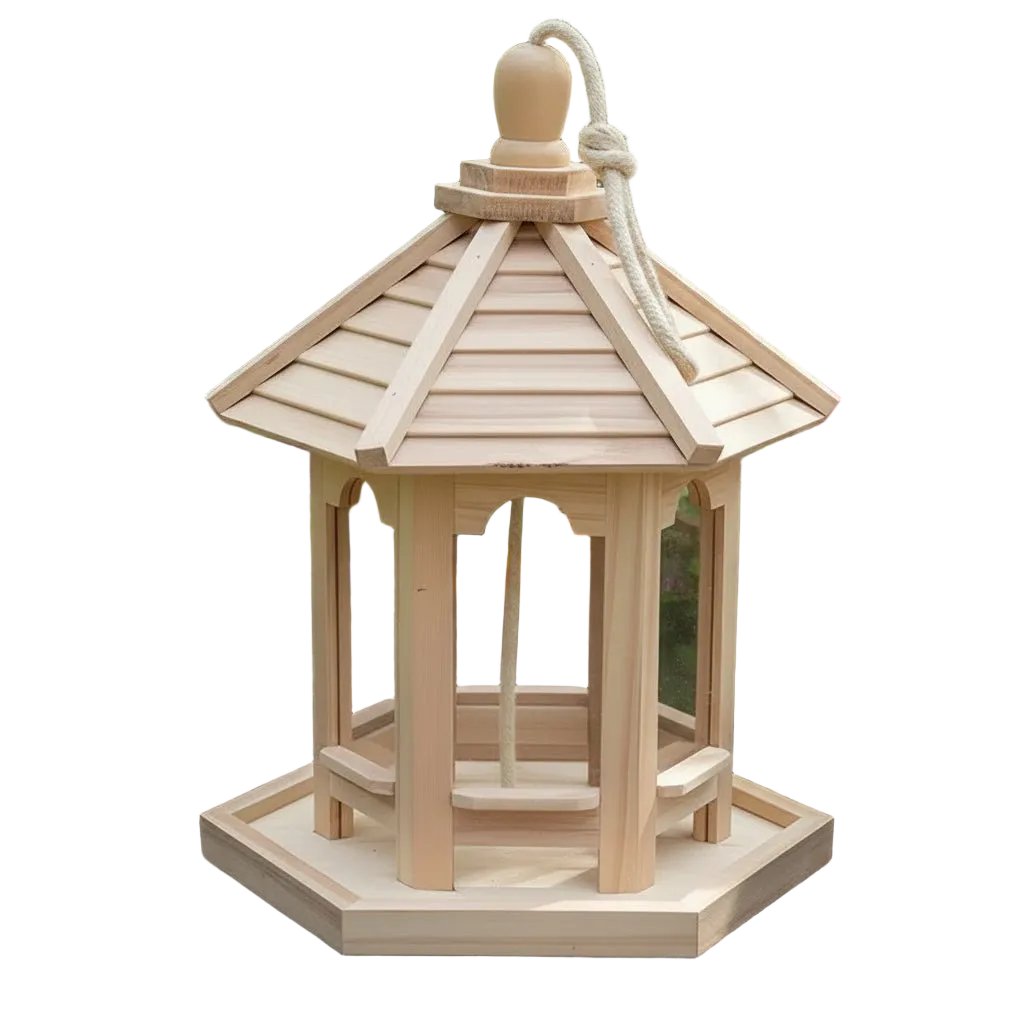 Houten Vogelhuisje met Geïntegreerd Watersysteem