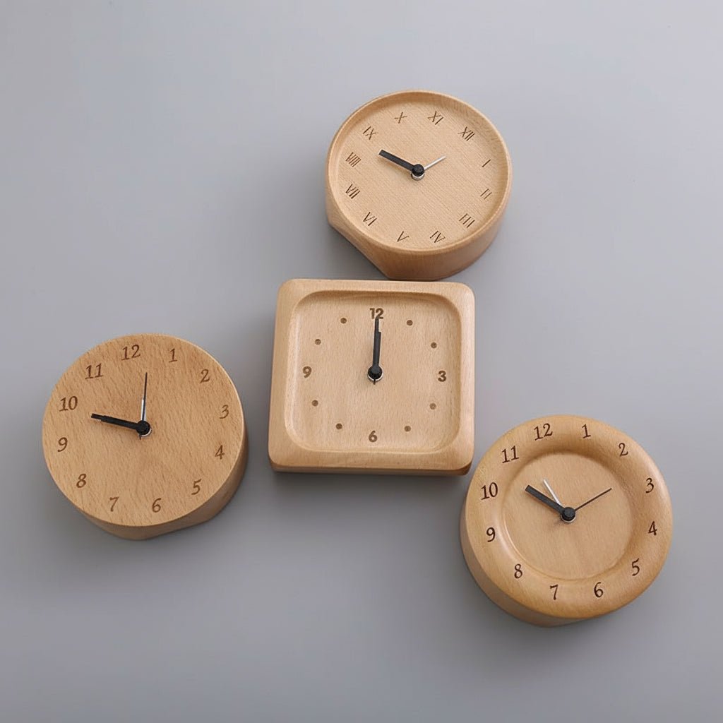 Houten Wekker Minimalistisch Design voor Een Rustige Sfeer 2