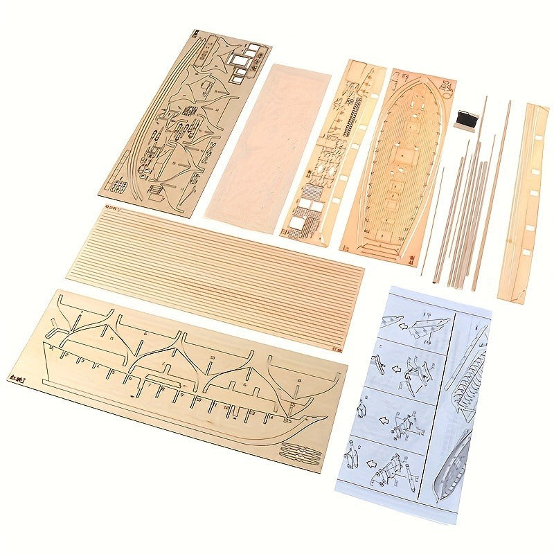 Houten Zeilschip Model Gedetailleerd 6