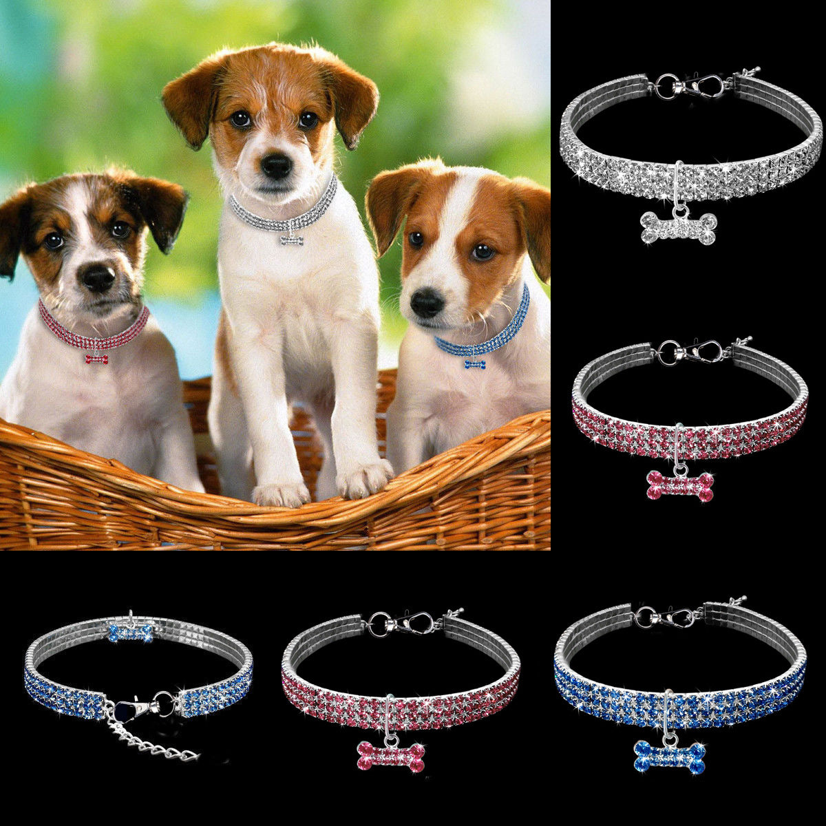 Huisdieren Halsband Met Strass Voor Honden En Katten 4