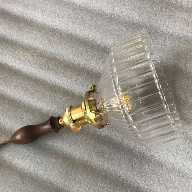 Industriële Hanglamp Met Geribbeld Glas 3