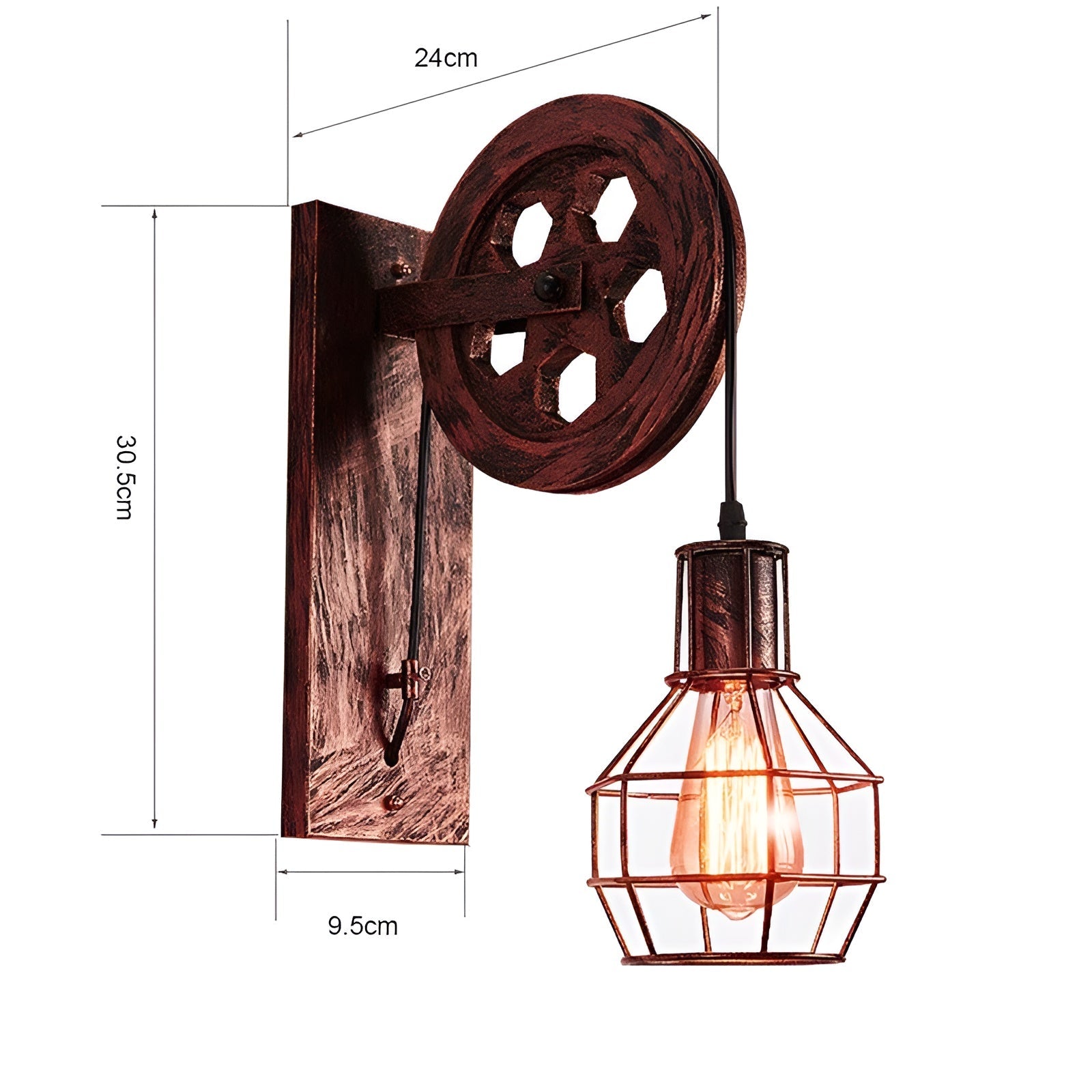 Industriële LED-wandlamp Vintage Stijl 4