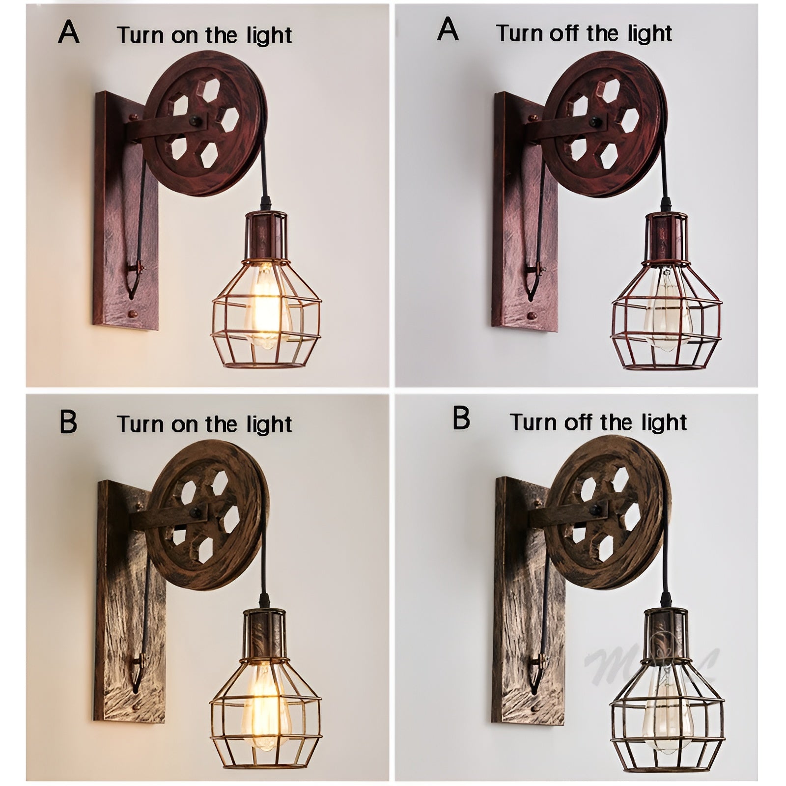Industriële LED-wandlamp Vintage Stijl 5