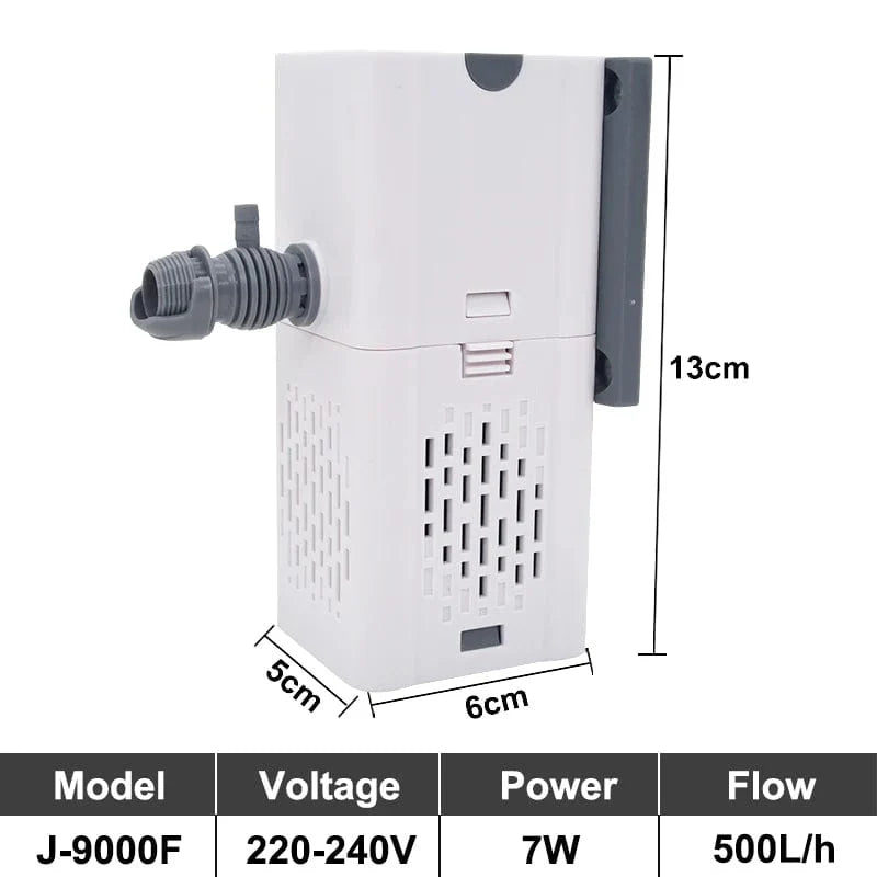 Interne Aquariumfilter Waterpomp Multifunctioneel voor Efficiënte Waterkwaliteit 0