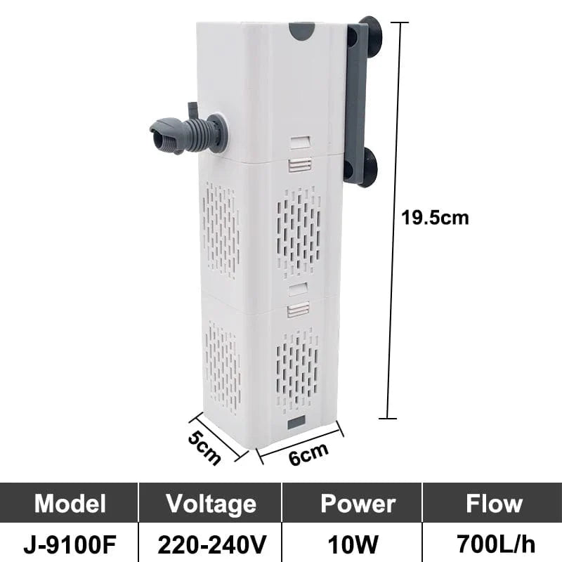 Interne Aquariumfilter Waterpomp Multifunctioneel voor Efficiënte Waterkwaliteit 6