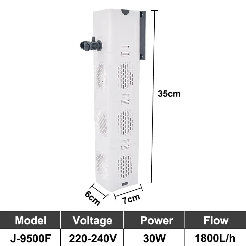Interne Aquariumfilter Waterpomp Multifunctioneel voor Efficiënte Waterkwaliteit 7