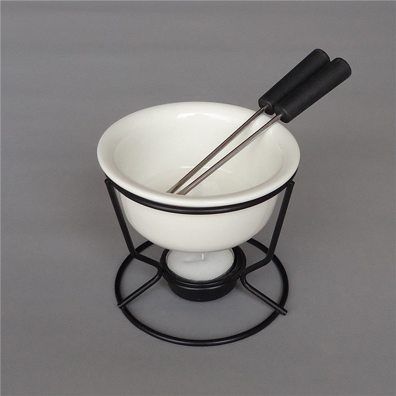 Keramische Fonduepan voor Chocolade en Kaas 2