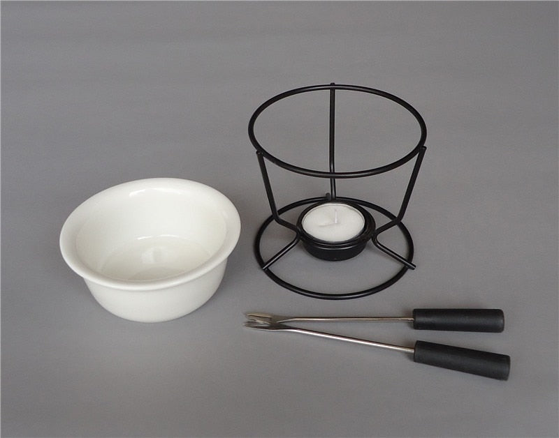 Keramische Fonduepan voor Chocolade en Kaas 4