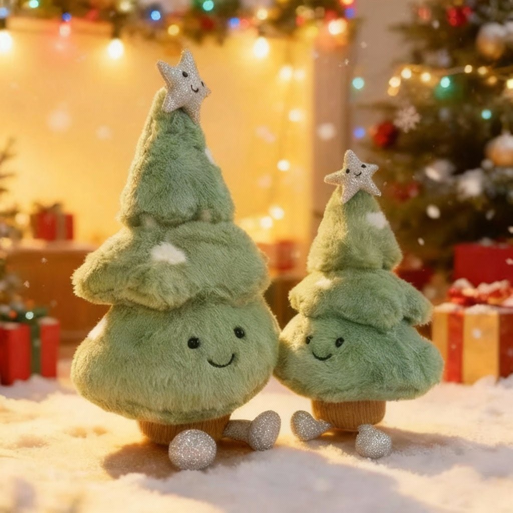 Kerstboom Pluche Decoratie voor Feestelijke Kamers 4
