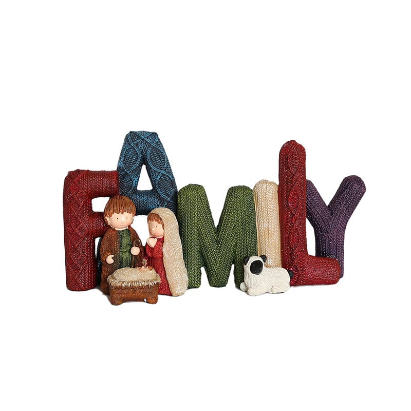 Kerstdecoratie Heilige Familie Beeld Handgemaakt voor Feestelijke Sfeer 0