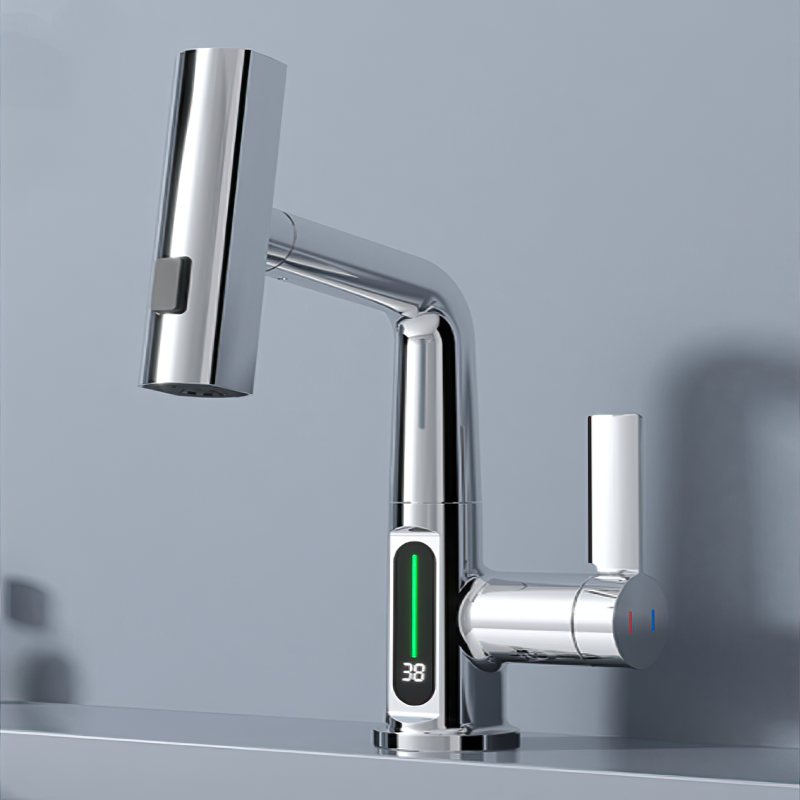 Keuken Kraan Slim met Digitaal Display en 360° Draaibaarheid 1