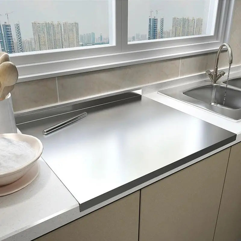 Keuken Snijplank RVS met Antislip Rand 0