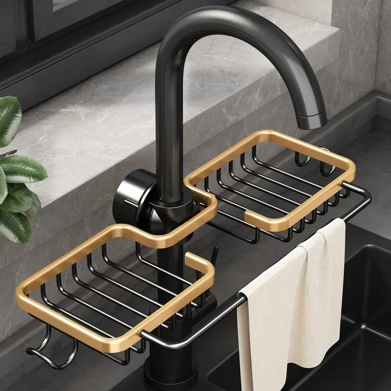 Keukenaccessoire Aluminium Afvoerrek voor Spons en Zeep 0
