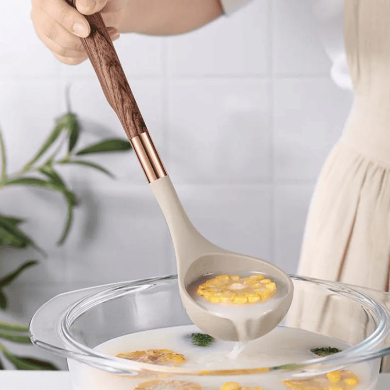 Keukengerei Set 10-delig Met Houten Handgrepen Voor Moderne Keuken 2