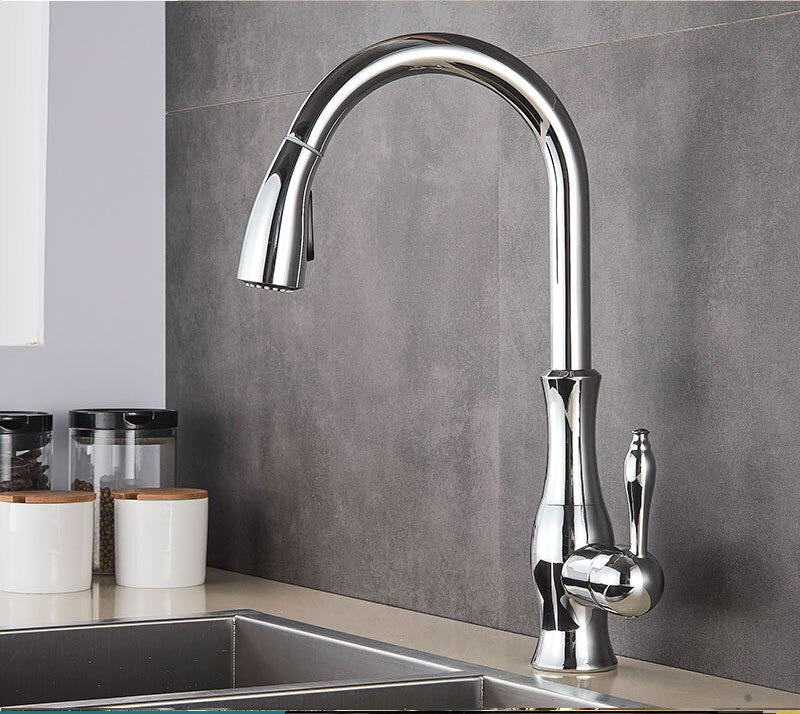 Keukenkraan Uittrekbaar met Enkele Handgreep 0