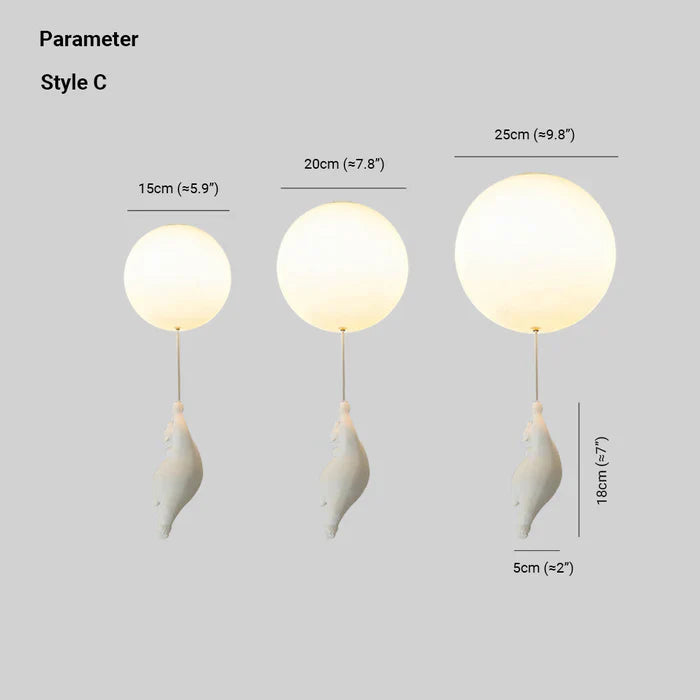 Kinder Plafondlamp Beer en Ballon 7