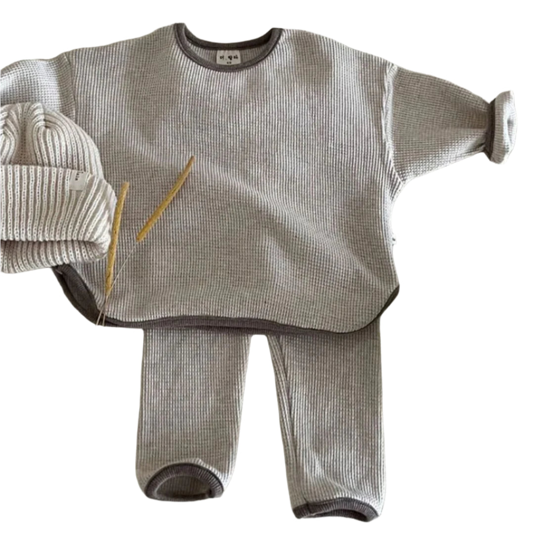 Kinder Set Casual Wafelstof Ademend 0