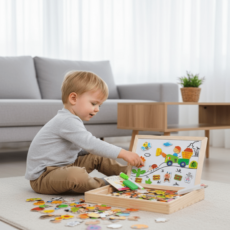 Kinderen 2-in-1 Montessori Tekenbord en Schoolbord 1
