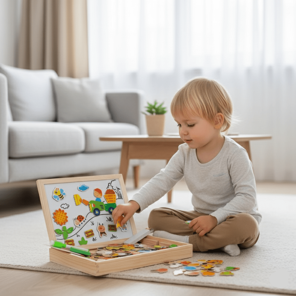 Kinderen 2-in-1 Montessori Tekenbord en Schoolbord 2