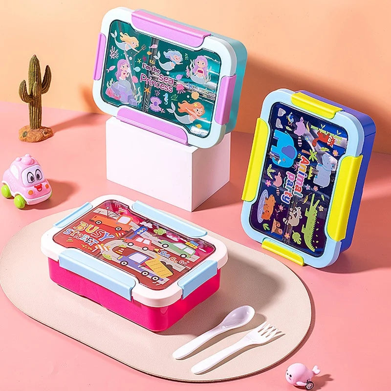 Kinderen Bento Lunchbox Met Meerdere Vakken Thema Ontwerp 5