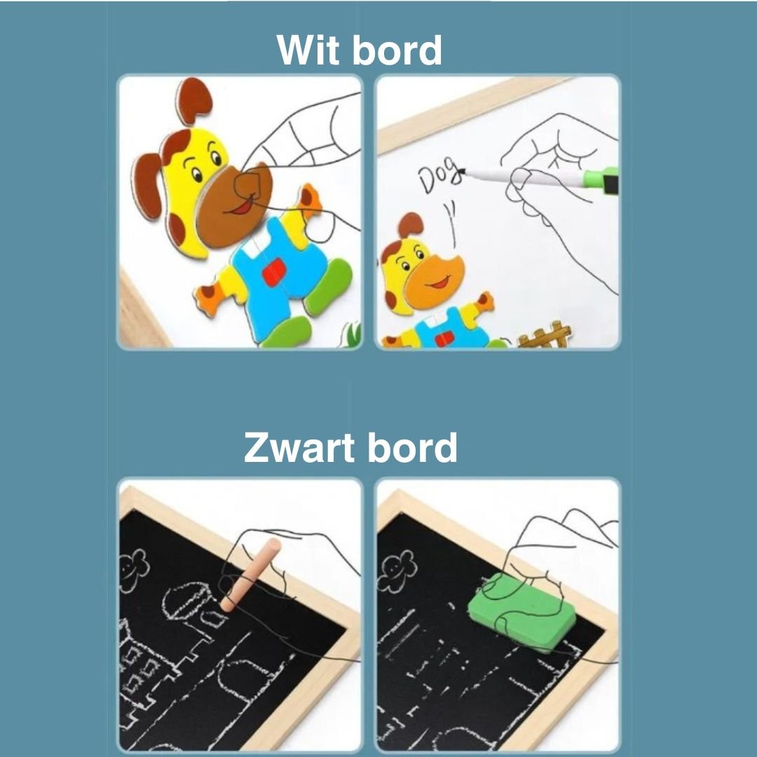 Kinderen Dubbelzijdige Tekentafelset Creatief Speelgoed 4