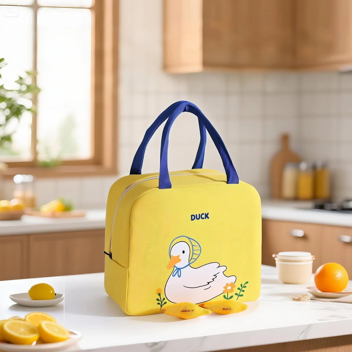 Kinderen Geïsoleerde Lunchbox Speels Eendenthema 1