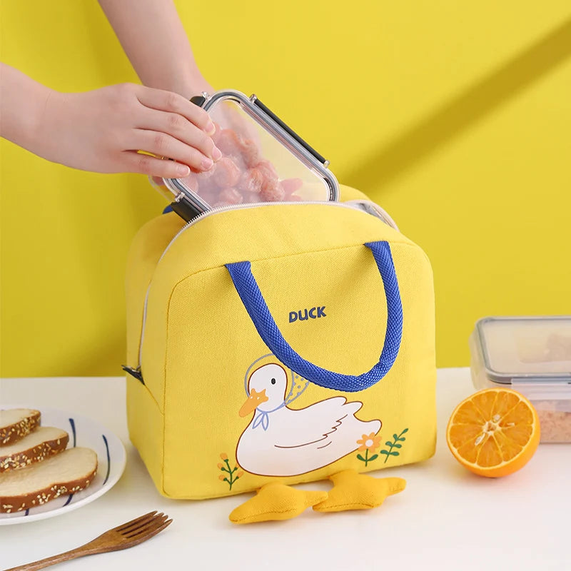 Kinderen Geïsoleerde Lunchbox Speels Eendenthema 3