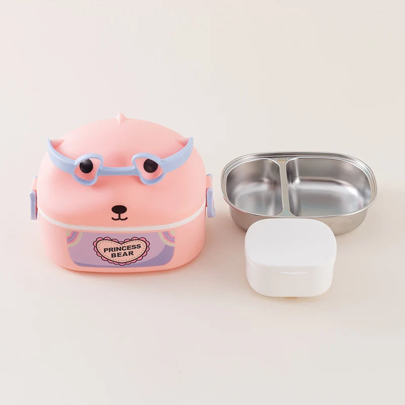 Kinderen Lunchbox Draagbaar Met Dierenprint 7