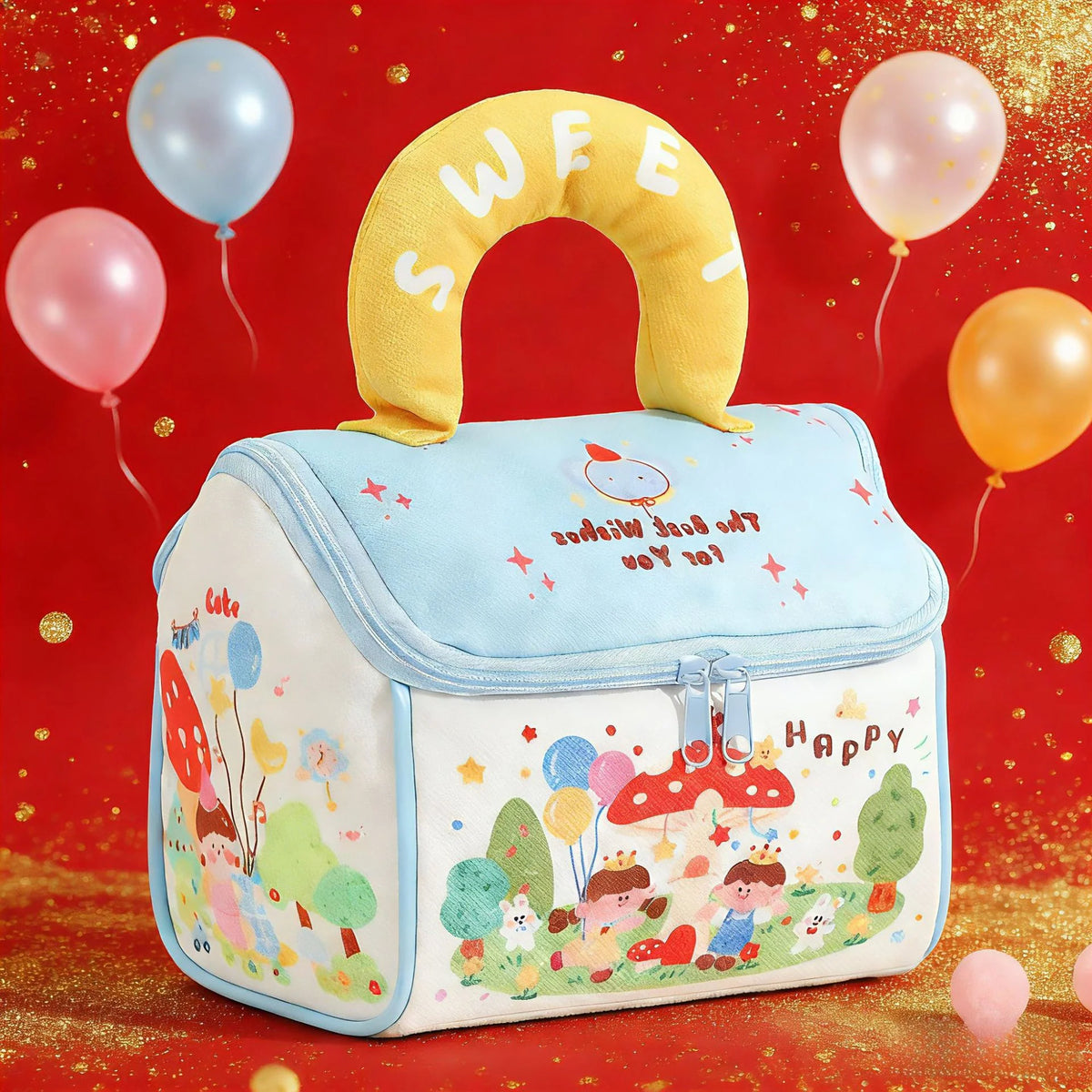 Kinderen Lunchtas Geïsoleerd Met Thema 1
