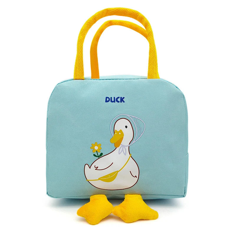 Kinderen Lunchtas Met Eendenthema Speels Ontwerp 0